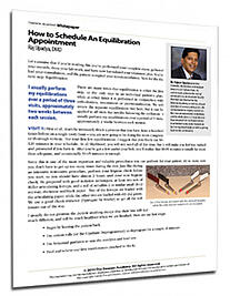 How to Schedule an Equilibration Appointment